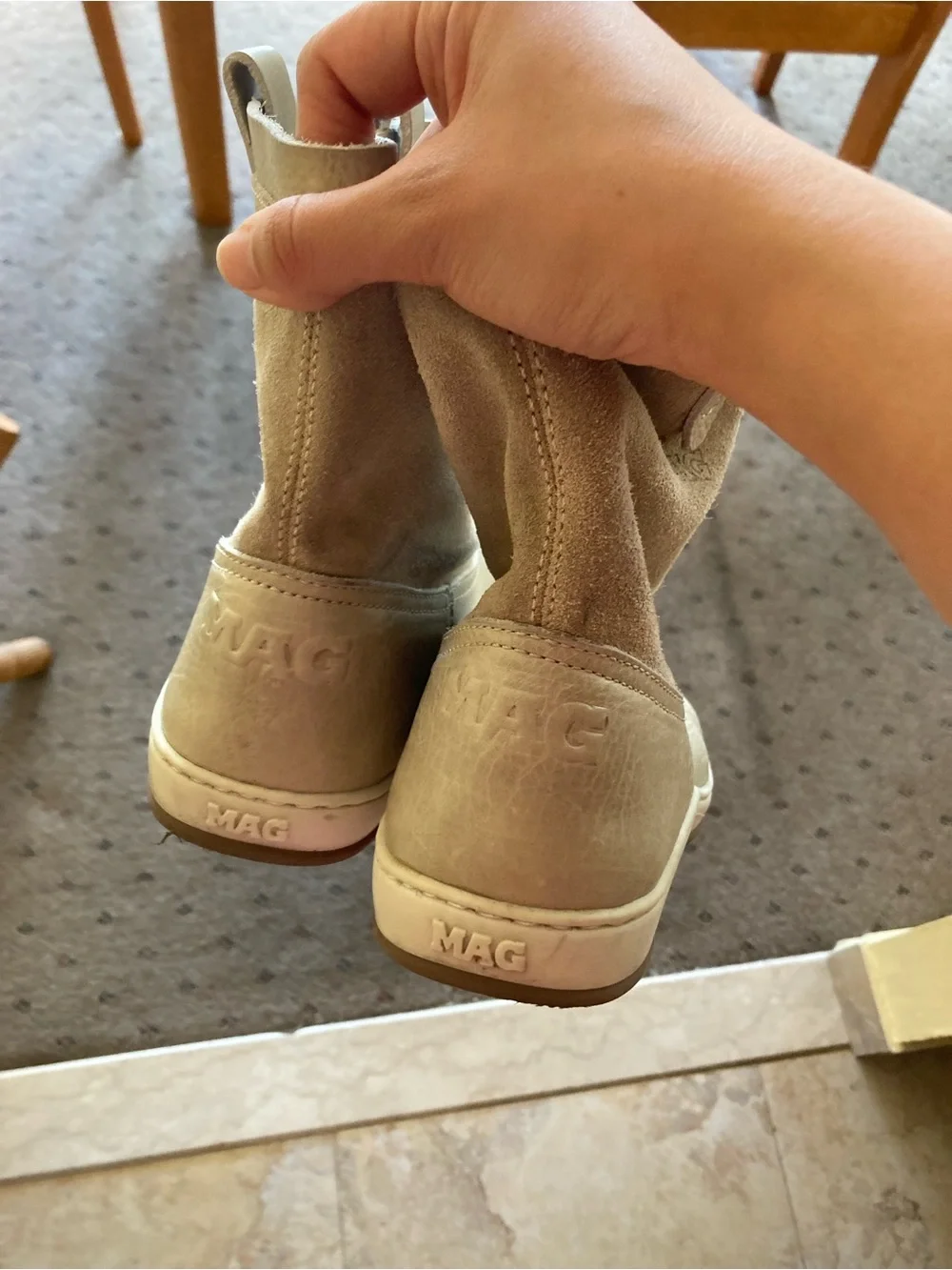 Women’s cowboy inspired suede leather boots 37 6.5 - Picture 2 of 9